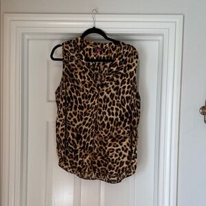 Vince Camuto Animal Print Sleeveless Blouse
